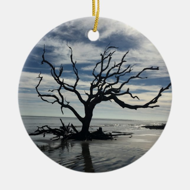 Jekyll Island Georgia Ceramic Tree Decoration (Front)