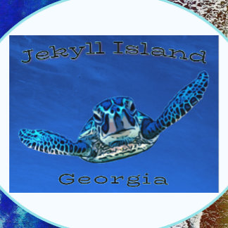 Jekyll Island Georgia Swimming Sea Turtle Postcard