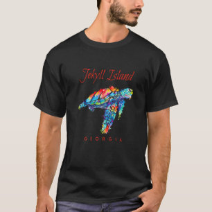 Jekyll Island Georgia Watercolor Sea Turtle   T-Shirt