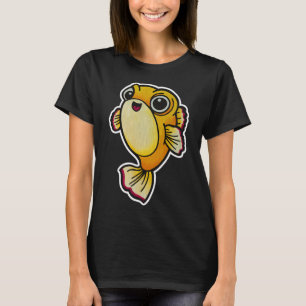 Jelle the Pea Puffer (Kids and Large Prins) T-Shirt