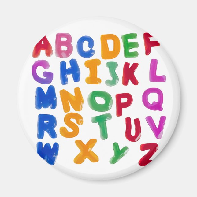 Jelly alphabets magnet (Front)