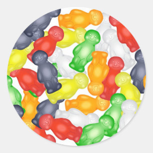Jelly Babies Classic Round Sticker
