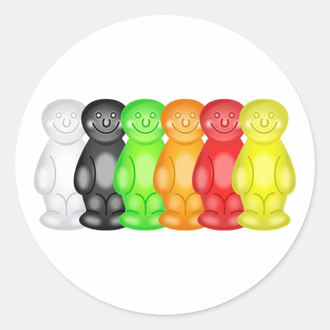 Jelly Baby Gang Classic Round Sticker (Front)
