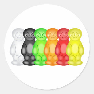 Jelly Baby Gang Classic Round Sticker