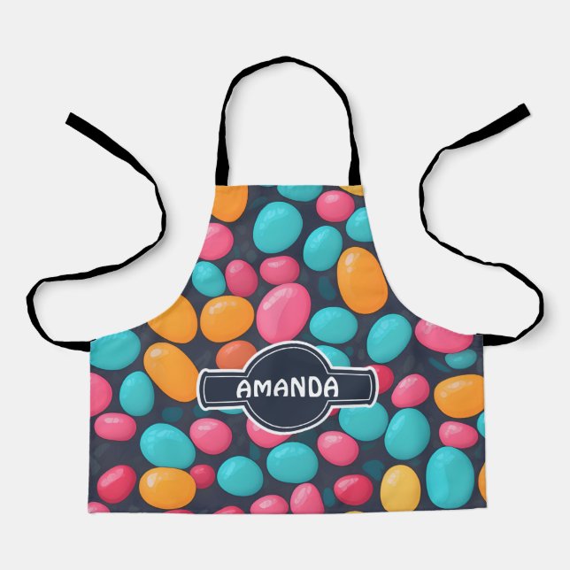 Jelly balls Mosaic Colourful Personalised Pattern Apron (Front)
