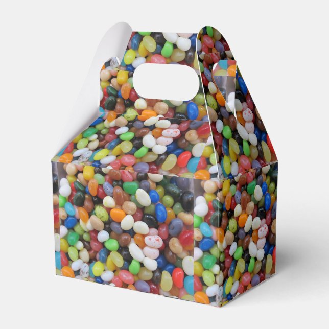 Jelly Bean black blue green Candy Texture Template Favour Box (Front Side)