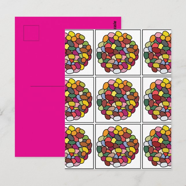 Jelly Bean Colourful Jelly Bean Postcard (Front/Back)