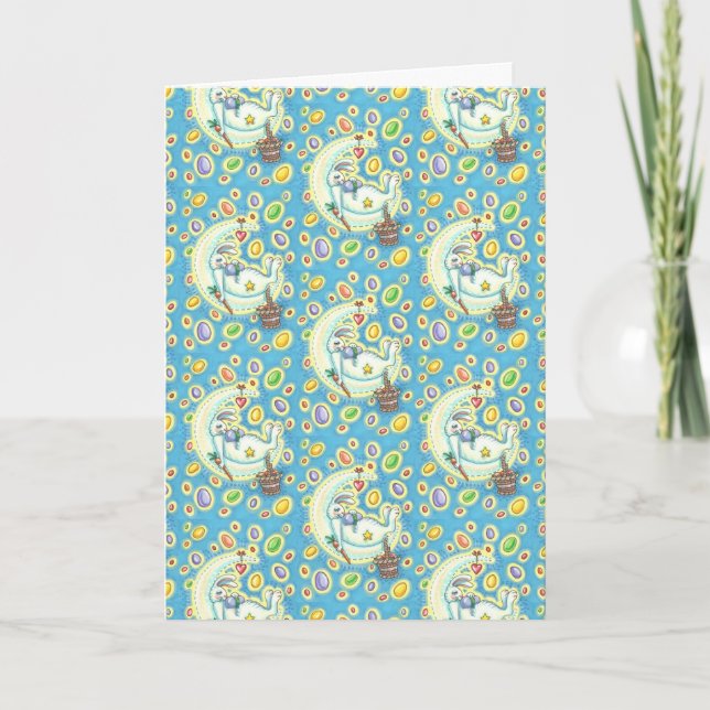 JELLY BEAN DREAMS EASTER BUNNY GREETING CARD Verse (Front)