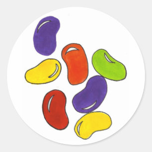 Jelly Bean Easter Pride Rainbow Candy Jellybeans Classic Round Sticker