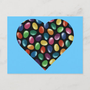 Jelly Bean Heart Postcard