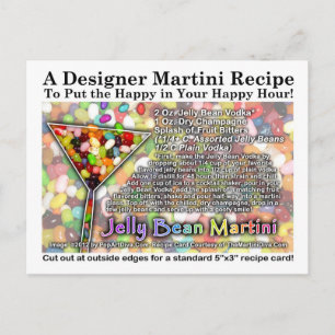 Jelly Bean Martini Recipe Postcard