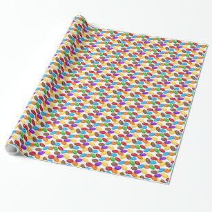 Jelly Bean Pattern Glossy Wrapping Paper