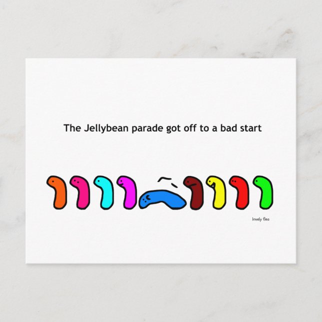Jelly bean Postcard (Front)