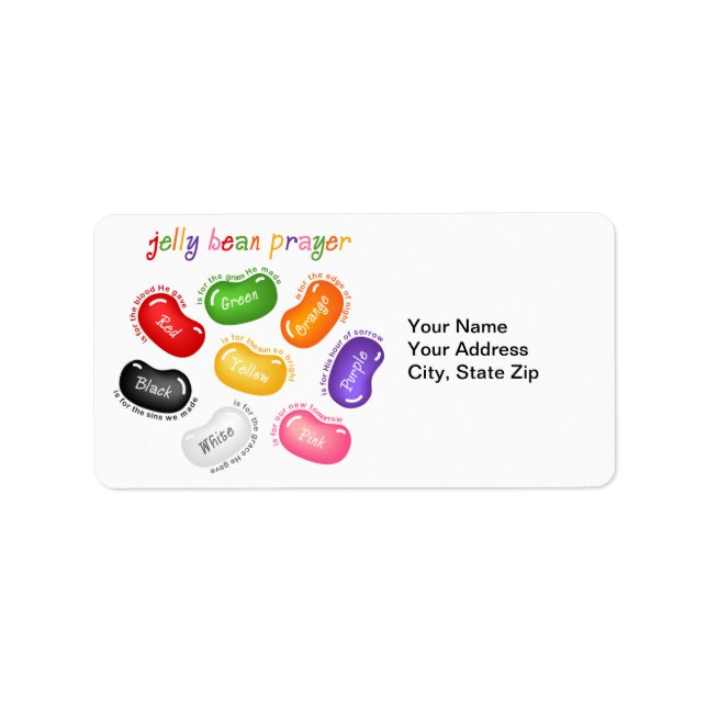 Jelly Bean Prayer Label (Front)