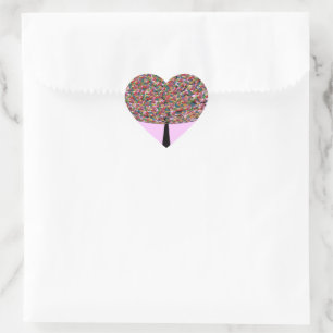 Jelly Bean Tree Heart Sticker