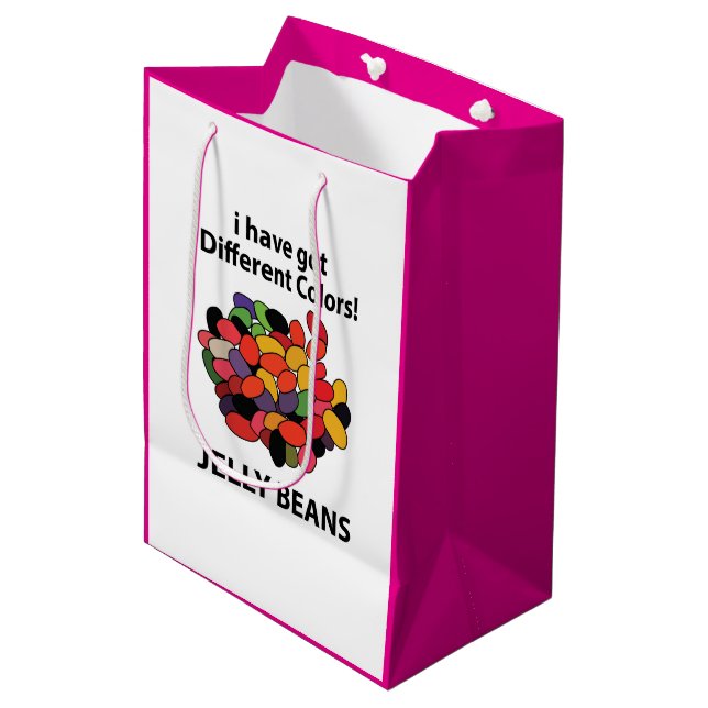 Jelly Beans Colourful Funny Jelly Beans Medium Gift Bag (Front Angled)