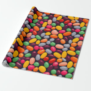 jelly beans flavor and color assortment  wrapping paper