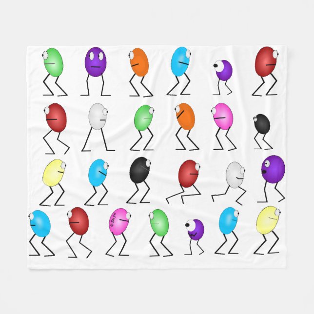 Jelly Beans Fleece Blanket (Front (Horizontal))