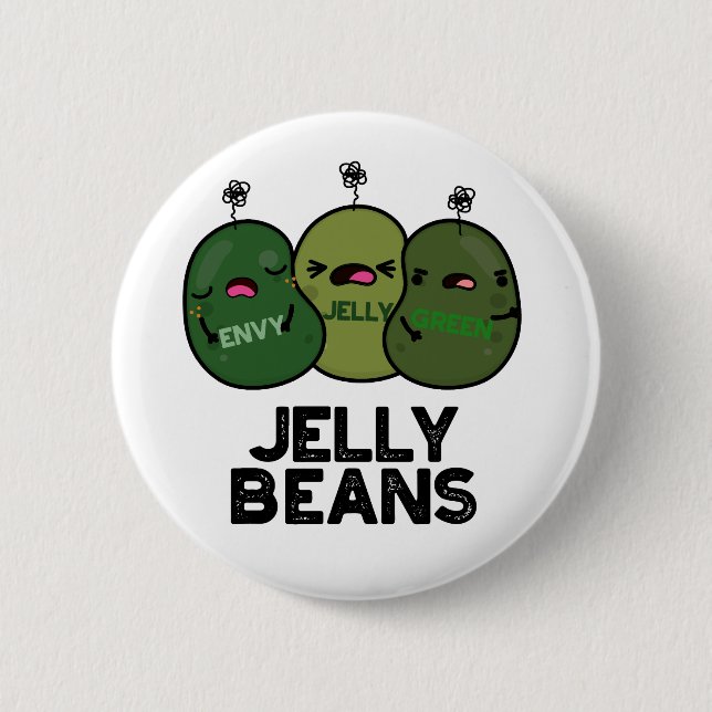 Jelly Beans Funny Jealous Candy Pun  6 Cm Round Badge (Front)