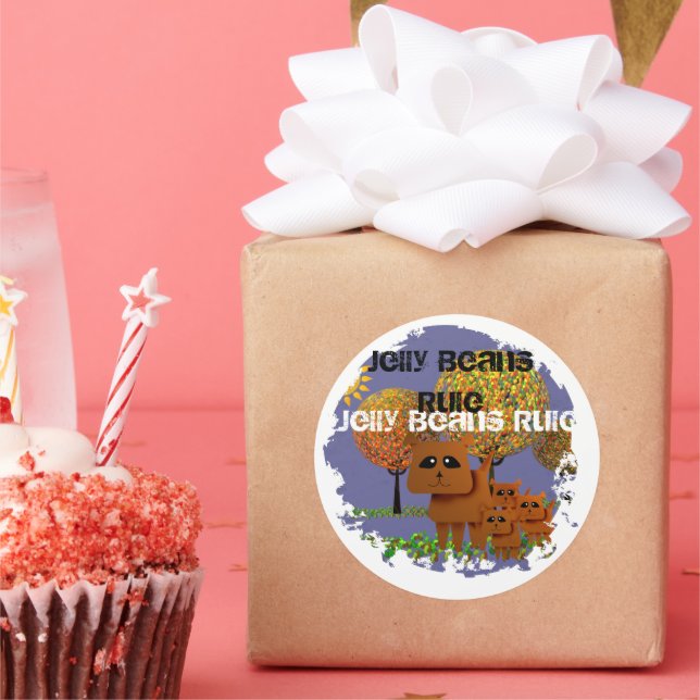 Jelly Beans Rule Classic Round Sticker (Party)