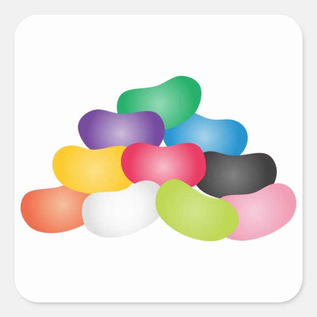 Jelly Beans Square Sticker (Front)
