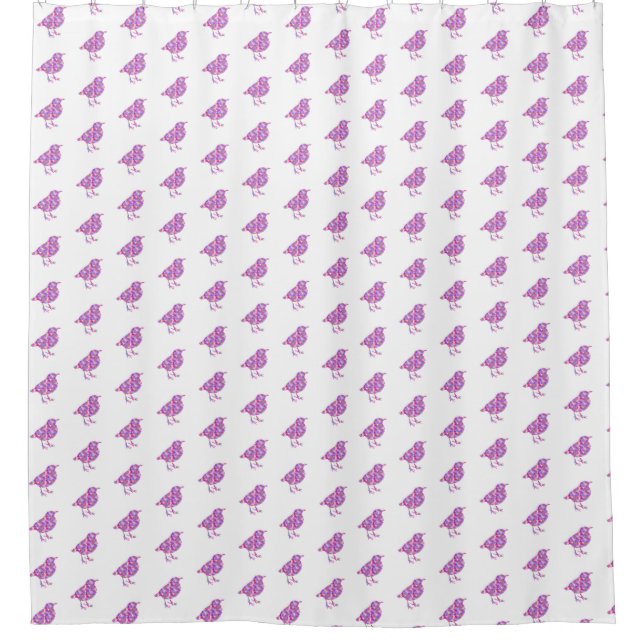 Jelly Birds Shower Curtain (Front)