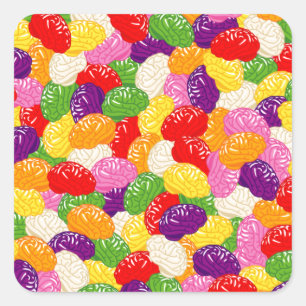 Jelly Brains Square Sticker
