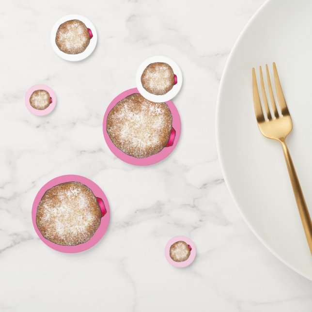 Jelly Doughnut Doughnut Hanukkah Chanukkah Sufgani Confetti (Group)