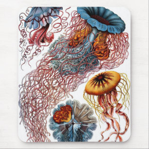 Jelly Fish by Ernst Haeckel Mouse Mat