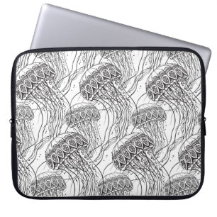 Jelly Fish Doodle Laptop Sleeve