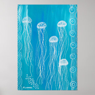 Jelly Fish Dreaming by Mundara Poster