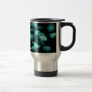 jelly fish glowing travel mug