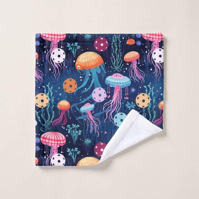 Jelly fish pickleball,  wash cloth (Wash Cloth)