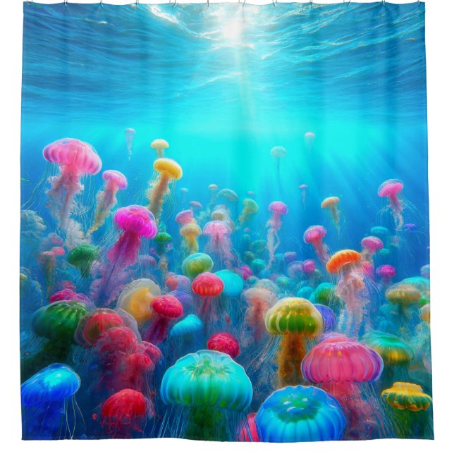 Jelly Fish Shower Curtain (Front)