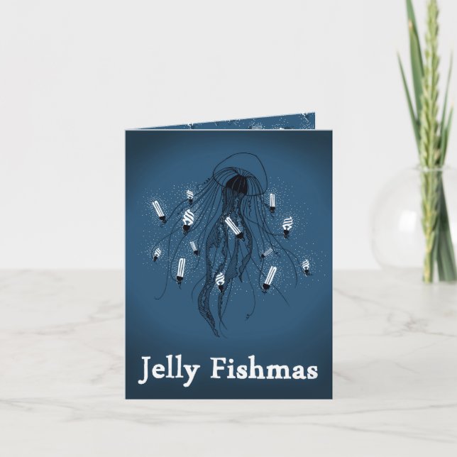 Jelly Fishmas (Merry Christmas) Card (Front)