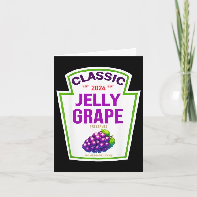 Jelly Grape Halloween 2024 Costume Matching Group  Card (Front)