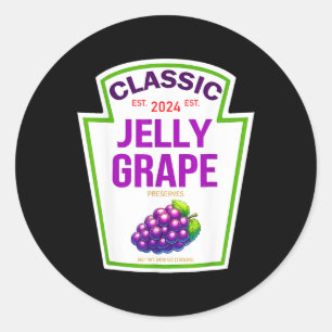 Jelly Grape Halloween 2024 Costume Matching Group Classic Round Sticker