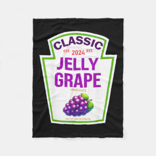 Jelly Grape Halloween 2024 Costume Matching Group  Fleece Blanket