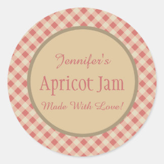 Jelly Jam Custom Jar Baking Bakery Classic Round Sticker