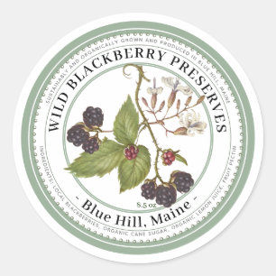 Jelly Label with Vintage BLACKBERRY Illustration