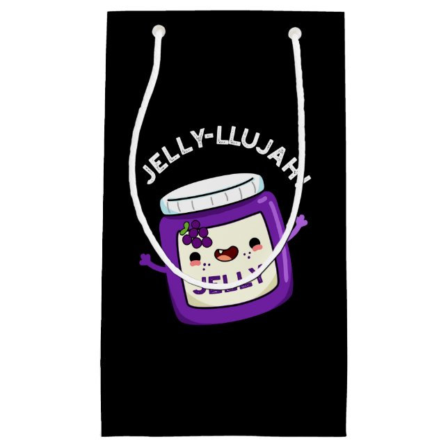 Jelly-llujah Funny Jelly Pun Dark BG Small Gift Bag (Front)