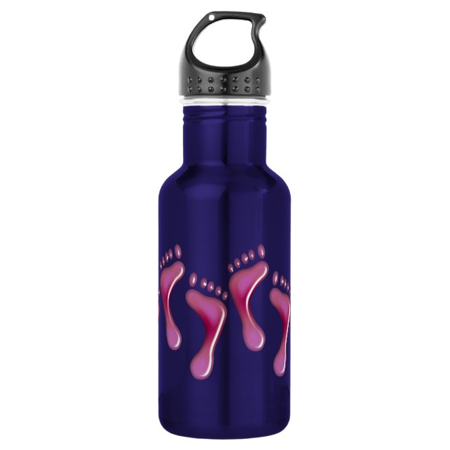 Jelly Pink Footprints 2 Reusable Bottles (Front)