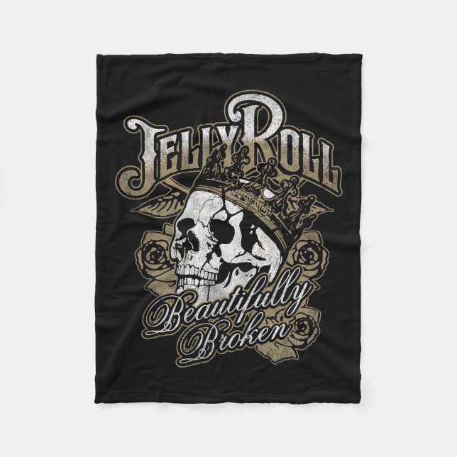 Jelly Roll - Beautifully Broken  Fleece Blanket (Front)