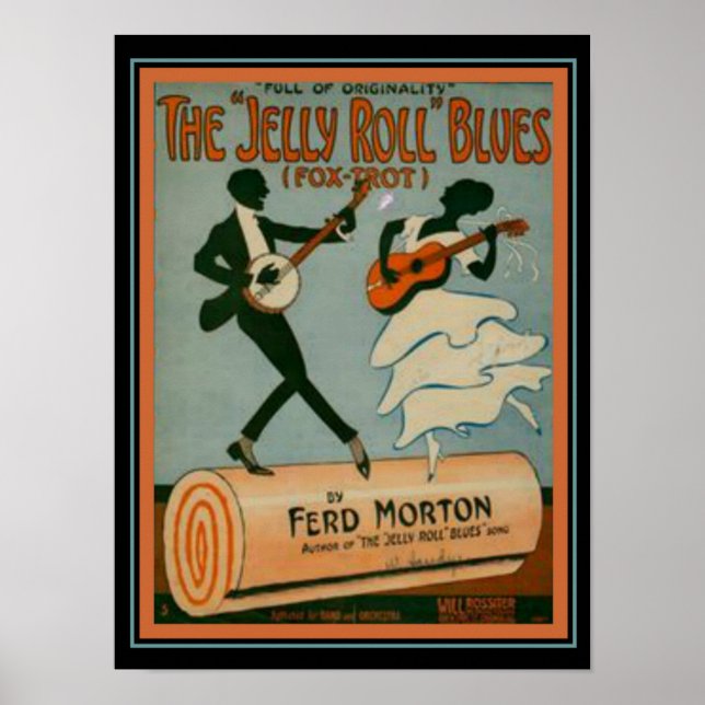 "Jelly Roll Blues" Fox Trot Sheet Music Cover Poster (Front)