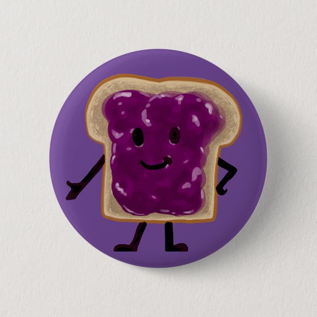 Jelly Sandwich Buddy 6 Cm Round Badge (Front)