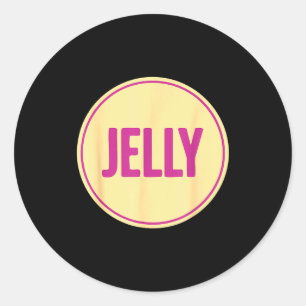 Jelly Shirt Adult Men Women Kids Peanut Butter Cos Classic Round Sticker