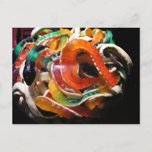 Jelly snakes postcard