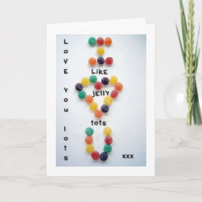 JELLY TOTS LOVE YOU LOTS GREETING CARD NOTE CARD (Front)