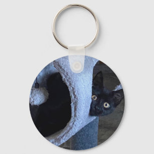 Jellybean - Black Rescue Kitty Key Ring