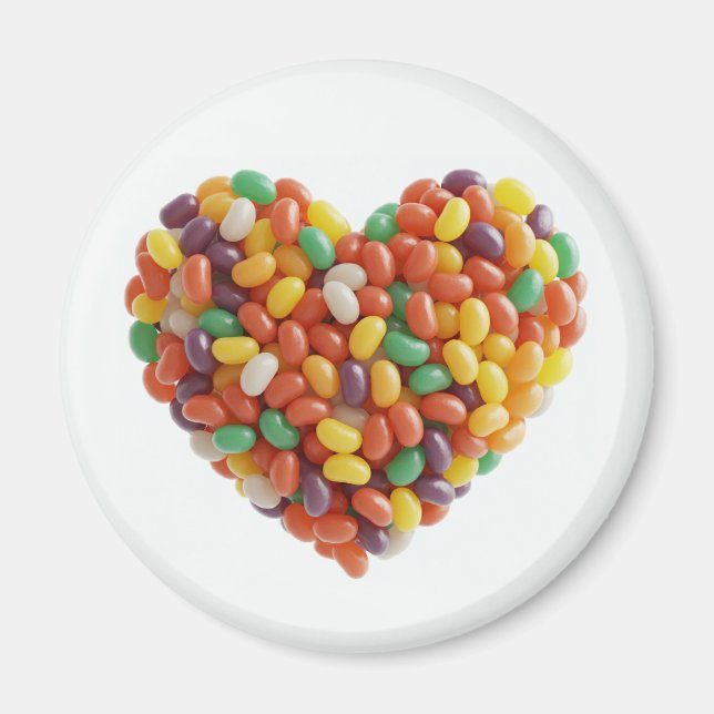 Jellybeans Heart Magnet (Front)